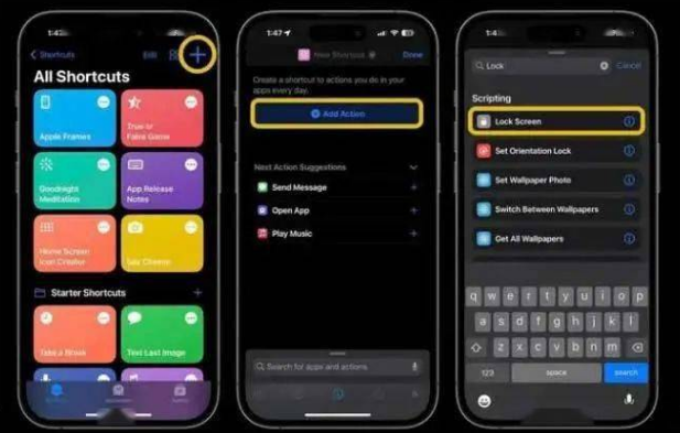 兴海苹果14锁屏维修店分享iPhone14升级iOS16.4后如何创建锁屏快捷方式 