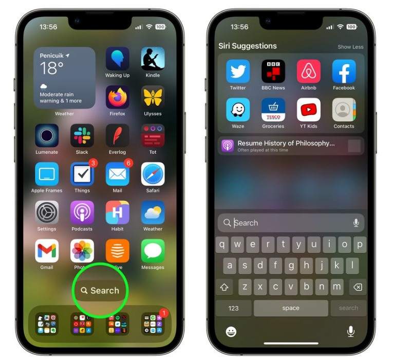 兴海苹果手机维修分享升级到 iOS 16 后，如何删除主屏幕上的搜索按钮 