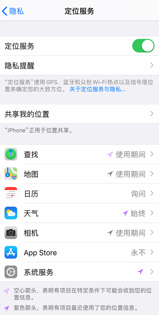 兴海苹果手机维修分享iPhone 状态栏中时间显示为蓝色图标是什么情况 